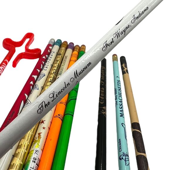 VTG Novelty Tourist Pen Pencil Acrylic Lego Land Elvis Sea World Metallic Lot 11 - Picture 9 of 12